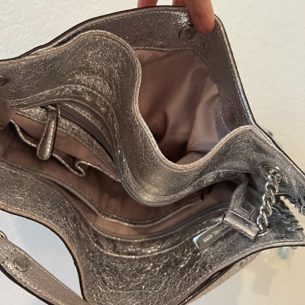 HOST PICK, Design Posh Party — Michael Kors Metallic Silver Shoulder Bag - Picture 8 of 9